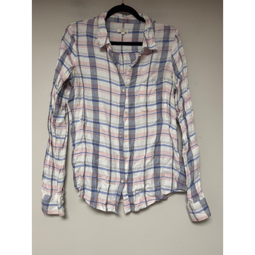 Soft Joie Plaid Button Down Shirt Long Sleeve Casual Top Women's Size‎ Medium